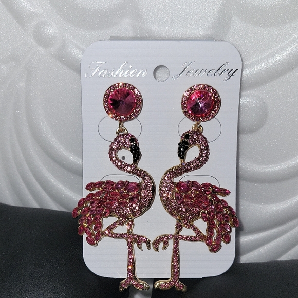 Pink Flamingo Earrings - Picture 1 of 5
